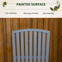 Outsunny Patio Wooden Rocking Chair, Outdoor Porch Rocker Chair with High back, Smooth Armrests, for Outdoor & Indoor Use, Grey(m-6)