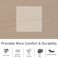 Outsunny Patio Rocking Chair with Mesh Fabric, Outdoor Rocking Sling Sun Lounger with Removable Headrest and Side Pocket for Garden, Deck, Lawn, Cream White(m-7)