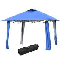 Outsunny 11' x 11' Instant Pop-up Party Tent Outdoor Activity Canopy Sun Shade Gazebo Shelter with Carrying Bag(m-2)