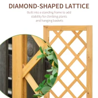 Outsunny Set of 2 Raised Garden Bed with Trellis Board Flower Stand Lattice Panels for Plants, Flowers or Vine Outdoor Indoor, Orange(m-6)