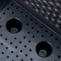 Outsunny Plastic Garden Raised Bed, Elevated Planter Box, Flower Vegetables Planting Container with Self-Watering Design and Drainage Holes(m-7)