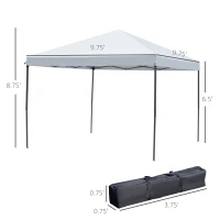 Outsunny10' x 10' Pop Up Gazebo with Four Detachable Mesh Walls for party, Cream White(m-3)