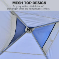Outsunny 11' x 11' Instant Pop-up Party Tent Outdoor Activity Canopy Sun Shade Gazebo Shelter with Carrying Bag(m-7)