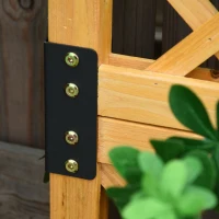 Outsunny Set of 2 Raised Garden Bed with Trellis Board Flower Stand Lattice Panels for Plants, Flowers or Vine Outdoor Indoor, Orange(m-10)