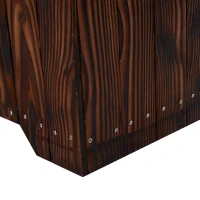 Outsunny 37.5"x15"x15.75" Raised Garden Bed, Wooden Planters for Outdoor Plants, Rectangle Vegetable Planter Box for Patio Deck Balcony Outdoor Gardening(m-10)