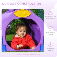 Qaba Kids Caterpillar Tunnel Outdoor Indoor Climb-N-Crawl Play Equipment for 3-6 Years Old, 3 Sections, for Daycare, Preschool, Playground(m-5)