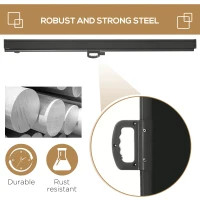 Outsunny 118" x 79" Retractable Side Awning Patio Outdoor Folding Privacy Screen with Resistance to UV Rays & Wind, Black(m-5)