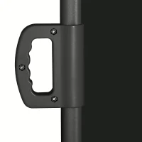 Outsunny 118" x 79" Retractable Side Awning Patio Outdoor Folding Privacy Screen with Resistance to UV Rays & Wind, Black(m-10)