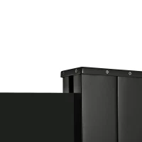 Outsunny 118" x 79" Retractable Side Awning Patio Outdoor Folding Privacy Screen with Resistance to UV Rays & Wind, Black(m-9)