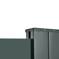 Outsunny 118" x 79" Retractable Side Awning Patio Outdoor Folding Privacy Screen with Resistance to UV Rays & Wind, Grey(m-9)