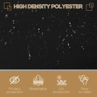 Outsunny 118" x 79" Retractable Side Awning Patio Outdoor Folding Privacy Screen with Resistance to UV Rays & Wind, Black(m-6)