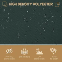 Outsunny 118" x 79" Retractable Side Awning Patio Outdoor Folding Privacy Screen with Resistance to UV Rays & Wind, Grey(m-5)