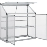 Outsunny 3 tier Greenhouse Outdoor Plant Garden Transparent Sunlight Board w / Foundation(m-1)