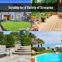 Outsunny 3-Seat Patio Swing, Outdoor Swing with Adjustable Canopy and Cushion for Garden, Poolside, Backyard, Green and White(m-8)