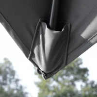 Outsunny 10' x 10' Cantilever Patio Umbrella, Double Top Square Offset Umbrella with 360° Rotation, 5 Adjustable Tilt Angles, Umbrella Cover, Aluminum Pole and Ribs, Charcoal Grey(m-10)