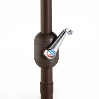 Outsunny 6.5x10ft Rectangle Aluminum Tilt Patio Umbrella Garden Market Parasol Outdoor Sunshade Canopy with Crank(Green)(m-10)