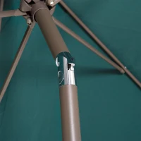 Outsunny 6.5x10ft Rectangle Aluminum Tilt Patio Umbrella Garden Market Parasol Outdoor Sunshade Canopy with Crank(Green)(m-9)
