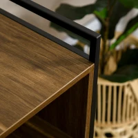 PawHut Hidden Cat Litter Box Enclosure with Scratching Pad, Cat Washroom Storage Bench Side End Table with Double Doors, Brown(m-9)