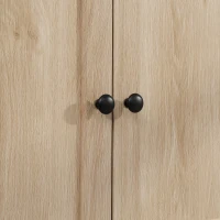 HOMCOM Kitchen Hutch Cabinet with Countertop, Kitchen Pantry Storage Cabinet with Wide Drawer, Buffet Hutch, Oak(m-8)