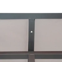 Outsunny 7' x 5' BBQ Grill Gazebo Tent Garden Grill Metal Frame and Canopy with Hooks Outdoor Sun Shade Beige(m-8)