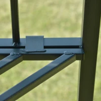 Outsunny 10'x10' Soft-top Patio Gazebo with Double Tier Roof, Mesh Curtains, Display Shelves, Top Hooks, Coffee(m-10)