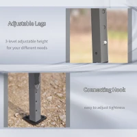 Outsunny 10' x 19' Outdoor Pop Up Party Tent Garden Easy Set Up Gazebo Canopy Market Event Sunshade, White(m-7)