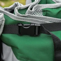 Outsunny 62" W Double Seat Camping Chair Folding Lawn Loveseat w/ Storage Pocket & Cup Holder Compact in a Bag for Outdoor, Beach, Picnic, Hiking, Travel, Green(m-10)