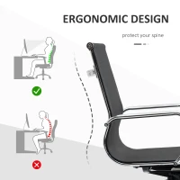 Vinsetto Mesh Office Chair, Swivel Computer Desk Chair with Adjustable Height and Armrests, Black(m-4)