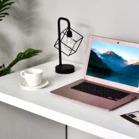 HOMCOM 94" 5 Tier L-Shaped Computer Desk Rotating Writing Table Corner Desk with Display Shelves and Stainless Steel Frame, White(m-8)