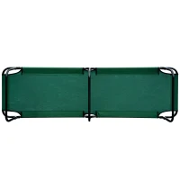 Outsunny Camping Cot for Adults, Folding Bed, Portable Sleeping Cot for Travel, Beach, Hiking, Rated for 264lbs, Green(m-9)