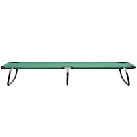 Outsunny Camping Cot for Adults, Folding Bed, Portable Sleeping Cot for Travel, Beach, Hiking, Rated for 264lbs, Green(m-8)