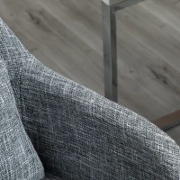 Vinsetto Office Chair, Lumbar Massage Desk Chair with Barrel Chair Armrests, USB Powered Massage, Mid-Back, 360 Swivel, Throw Pillow, Adjustable Height, Gray(m-8)