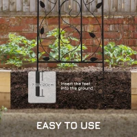 Outsunny 2 Pack Garden Trellis for Climbing Plants, Outdoor Metal Grid Panels with Birds and Leaves, for Roses, Vine Flower, Cucumber, Clematis, 59" Tall(m-5)