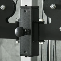 Soozier Wall Mount Cable Station, 15 Positions Adjustable Dual Pulley Machine Cable Crossover Machine for Home Gym(m-8)