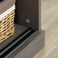 HOMCOM Sideboard Glass Door Buffet Cabinet, Dark Grey(m-9)