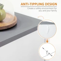 HOMCOM Modern Sideboard Buffet Cabinet with 5 Storage Drawers and Double Glass Door Cupboard for Living Room White(m-6)