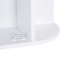 HOMCOM Mirrored Bathroom Wall Cabinet Wall Mounted Medicine Cabinet with Door & Shelves, White(m-10)