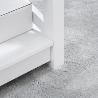 HOMCOM Coffee Table with Storage, Farmhouse Living Room Table with Drawers and Open Shelf, Centre Table with X-frames, White(m-7)