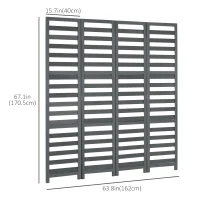 HOMCOM 5.6 Ft. Tall 4-Panel Room Divider, Louvred Pattern Freestanding Folding Privacy Screen Panels, Partition Wall Divider for Indoor Bedroom Office(m-3)