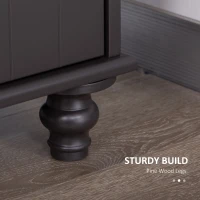 HOMCOM Modern Liquor Cabinet, Wine Cabinet with 9-Bottle Wine Rack, Kitchen Sideboard with Storage Cupboard for Home Bar, Brown(m-5)