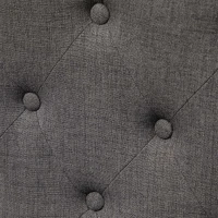 HOMCOM Counter Height Bar Stools, Swivel Bar Chairs, 25.5" High Fabric Tufted Breakfast Barstools for Kitchen, Set of 2, Gray(m-8)