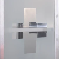 HOMCOM Wall Mount Medicine Cabinet Bathroom Cabinet with 2 Shelves, Stainless Steel Frame and Glass Door, Lockable with 2 Keys(m-9)