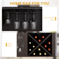 HOMCOM 72" Kitchen Pantry, Buffet with Hutch, Cupboard for Microwave, 2 Door Cabinets, Wine Glasses Rack, Wine Rack, Brown(m-6)