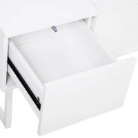HOMCOM Foldable Wood Lift Top coffee Table Convertible Tea Desk Furniture with 2 Storage Drawer Tray White(m-3)