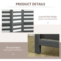 HOMCOM 5.6 Ft. Tall 4-Panel Room Divider, Louvred Pattern Freestanding Folding Privacy Screen Panels, Partition Wall Divider for Indoor Bedroom Office(m-6)