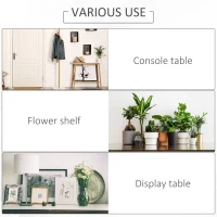 HOMCOM Industrial Style Entryway Console Table Desk with Drawers, Toughened Glass Shelf, 3D Wood Grain(m-4)