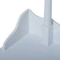 HOMCOM Vanity Table Set Oval Mirror Makeup Dressing Table with Cushioned Stool Bedroom Furniture White(m-8)