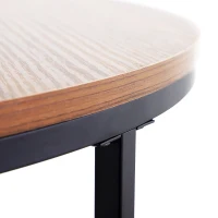 HOMCOM 31.5" Round Living Room Coffee Table Home Furniture Modern Design(m-7)