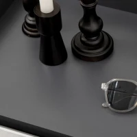 HOMCOM Modern Shoe Cabinet with High Gloss White Doors, Adjustable Shelves and Open Compartment, 15 Pair Shoe Storage Cabinet for Entryway, Hallway, Grey(m-9)