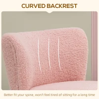 HOMCOM Lounge Chair for Bedroom Living Room Chair with Soft Upholstery and Gold Legs Pink(m-5)